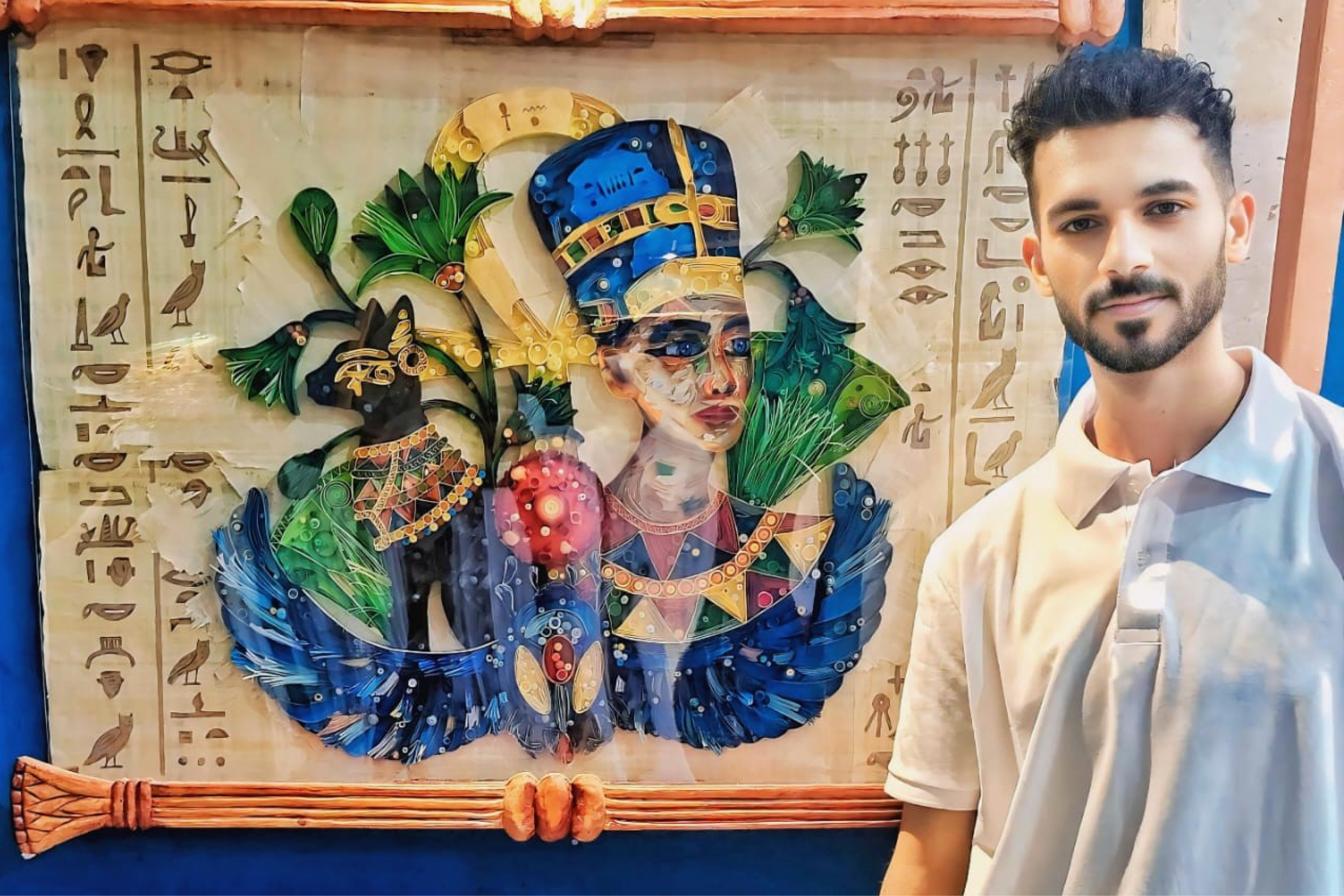 YASSER SAFY ELRAHMAN  - FIRST PAPER QUILLING ARTWORK ABOUT ANCIENT EGYPT IN THE WORLD